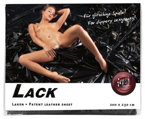 Fetish Collection PRZEŚCIERADŁO VINYL BED SHEET BLACK 200X230