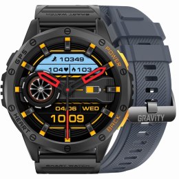 Gravity SMARTWATCH MĘSKI GRAVITY GT24-1 - LATARKA, DODATKOWY PASEK (sg033a)