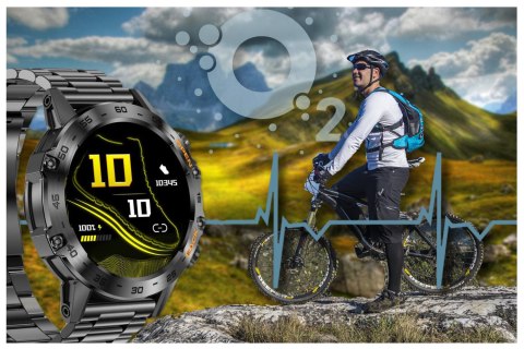 Gravity SMARTWATCH MĘSKI GRAVITY GT9-2 - WYKONYWANIE POŁĄCZEŃ, CIŚNIENIOMIERZ (sg021b)