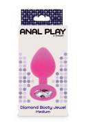 Korek Analny Toyjoy Anal Play Diamond Booty Jewel Medium Pink TOYJOY