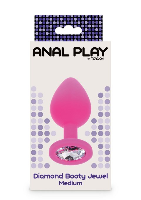 Korek Analny Toyjoy Anal Play Diamond Booty Jewel Medium Pink TOYJOY