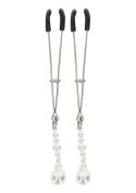 Zaciski Na Sutki Tweezers With Pearls Silver Taboom