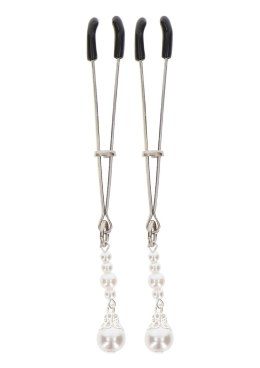 Zaciski Na Sutki Tweezers With Pearls Silver Taboom