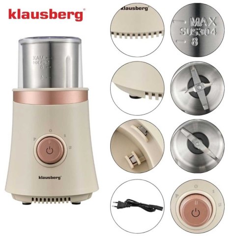 ELEKTRYCZNY MŁYNEK DO KAWY PRZYPRAW OWOCÓW KLAUSBERG KB-7993