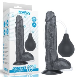 LOVETOY DILDO 10'' SQUIRT EXTREME DILDO - BLACK