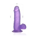 LOVETOY DILDO 6'' JELLY STUDS FIOLETOWE