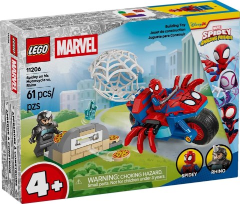 LEGO Marvel Spiderman 11206 Spidey na motocyklu vs. Rhino