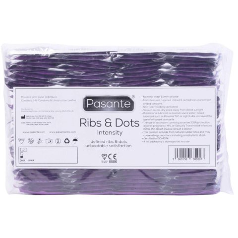 PASANTE - Boys of Toys Sp. z o.o. (dystrybutor) Pasante Ribs & Dots/Intensity Condoms Bulk Packs 144 pcs
