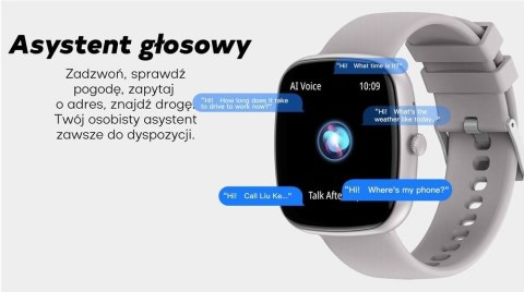 Gravity Smartwatch Damski GRAVITY GT18-2 Różowy Pasek Silikonowy + Biały Pasek