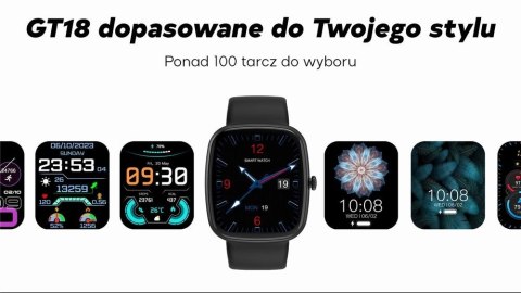 Gravity Smartwatch Damski GRAVITY GT18-2 Różowy Pasek Silikonowy + Biały Pasek