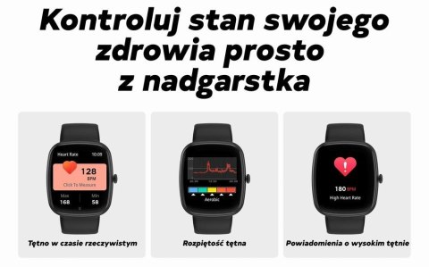 Gravity Smartwatch Damski GRAVITY GT18-2 Różowy Pasek Silikonowy + Biały Pasek