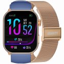 Gravity Smartwatch Damski GRAVITY GT28-8 Pasek + Bransoleta Różowe złoto Granatowy