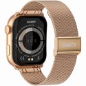 Gravity Smartwatch Damski GRAVITY GT28-8 Pasek + Bransoleta Różowe złoto Granatowy