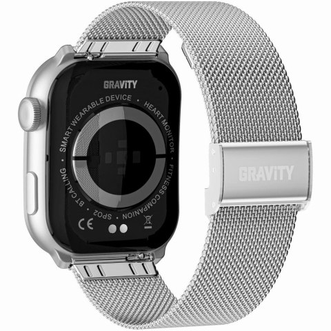 Gravity Smartwatch Damski GRAVITY GT28-9 Pasek + Bransoleta Czarno Srebrny