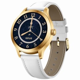 Gravity Smartwatch Gravity Biało Złoty 2 Paski GT25-2 PRO