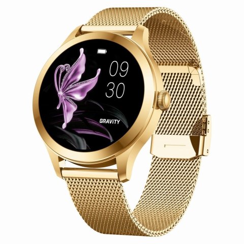 Gravity Smartwatch Gravity Biało Złoty 2 Paski GT25-2 PRO