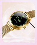 Gravity Smartwatch Gravity Biało Złoty 2 Paski GT25-2 PRO