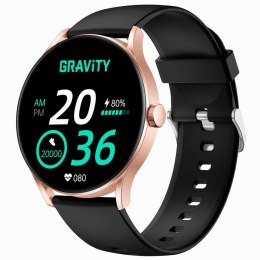 Gravity Smartwatch Gravity Czarno Różowy GT2-2 PRO