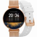 Gravity Smartwatch Gravity Różowe Złoto Biały 2 Paski GT26-2