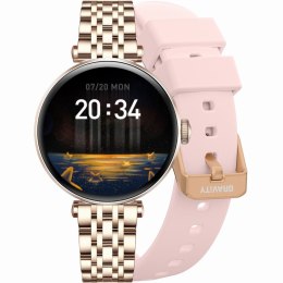 Gravity Smartwatch Gravity Różowe Złoto-srebrny Różowy 2 Paski GT26-4