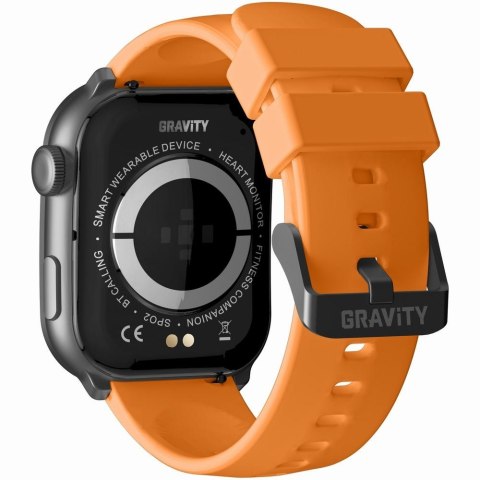 Gravity Smartwatch Męski GRAVITY GT28-2 Pasek + Bransoleta Pomarańczowo Czarny