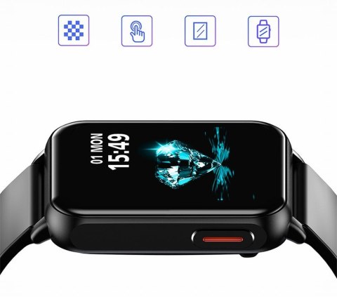 Gravity Smartwatch Gravity Czarny 2 Paski GT17-7