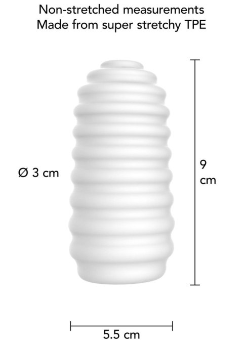 SCALA Medium Masturbator Ribs White