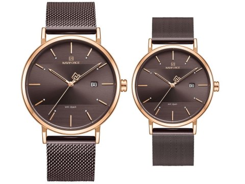 Naviforce KOMPLET PREZENTOWY 2 ZEGARKÓW (MĘSKI I DAMSKI) NAVIFORCE - NF3008G+L (zn113e)