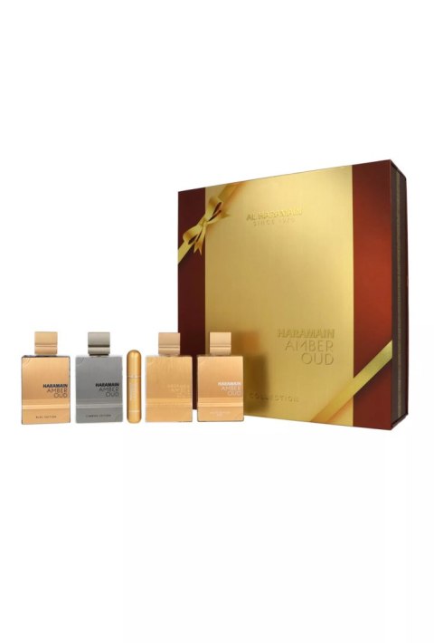 Zestaw Al Haramain Amber Oud Collection 4 x 60ml - Amber Oud Gold Edition + Amber Oud Bleu Edition + Amber Oud White Edition + A