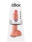 10' Cock With Balls Flesh Dildo Z Jądrami Cieliste 25 Cm King Cock