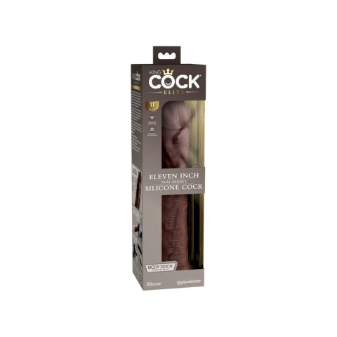 Dildo 28Cm King Cock Elite Dual Density Silicone Cock Brown Pipedream