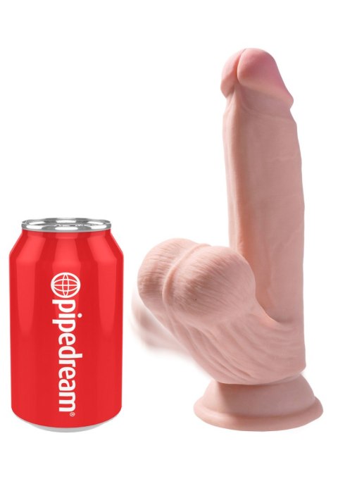 Dildo Z Przyssawką 3D Cock Swinging Balls 7 Inch King Cock