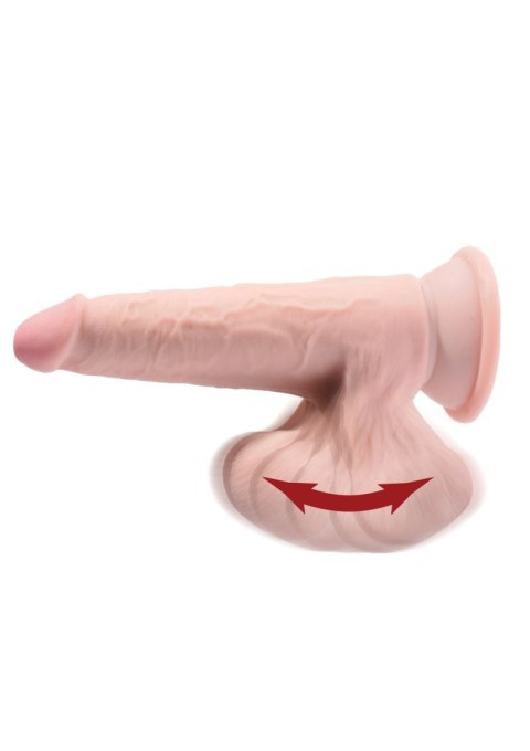 Dildo Z Przyssawką 3D Cock Swinging Balls 7 Inch King Cock