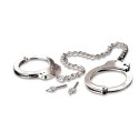 Kajdanki Fetish Fantasy Series Metal Leg Cuffs Silver Pipedream