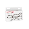 Kajdanki Fetish Fantasy Series Metal Leg Cuffs Silver Pipedream