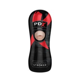 Masturbator Pdx Elite Vibrating Oral Stroker Light Pipedream