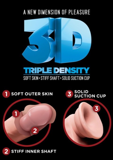 Plus 8' Triple Density Cock With Balls King Cock