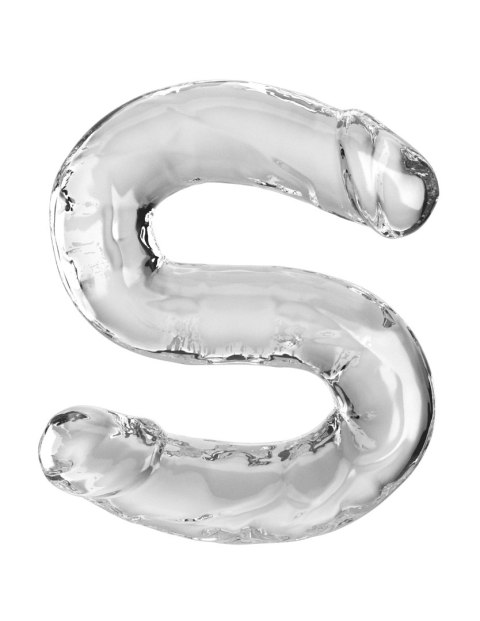 Podwójne dildo 46 cm King Cock Clear Double Dildo 18" Pipedream