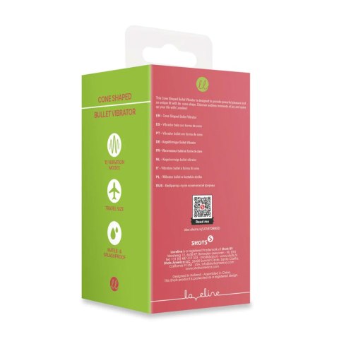 SHOTS Cone Shaped Bullet Vibrator - Blushing Red