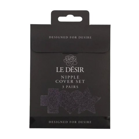 SHOTS Nipple Cover Set - Cross Star Heart - Black