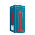 SHOTS Non-Phallic Vibrating Dildo - Large - Raspberry Red