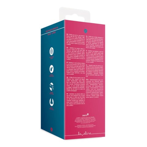 SHOTS Non-Phallic Vibrating Dildo - Large - Raspberry Red