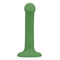 SHOTS Non-Phallic Vibrating Dildo - Small - Forest Green