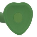 SHOTS Non-Phallic Vibrating Dildo - Small - Forest Green
