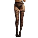 SHOTS Suspender Striped Pantyhose - One Size