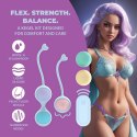 SHOTS Vibrating and 5 Weight Interchangeable Kegel Kit with Remote Control - Purple