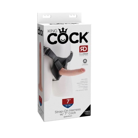 Uprząż Z Dildo King Cock Strap On Horness 7 Light Pipedream