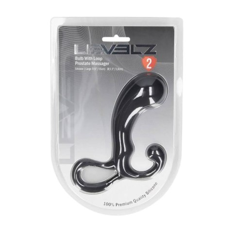 SHOTS Bulb with Loop Silicone Prostate Massager - L - Black
