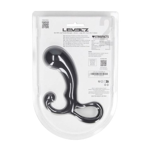 SHOTS Bulb with Loop Silicone Prostate Massager - L - Black