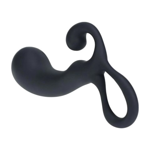 SHOTS Bulb with Loop Silicone Prostate Massager - L - Black